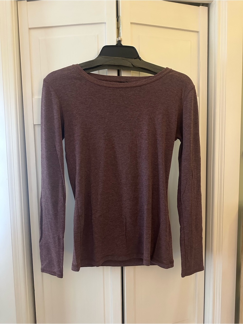 Cynthia Rowley Long Sleeve Crewneck Top - Plum
